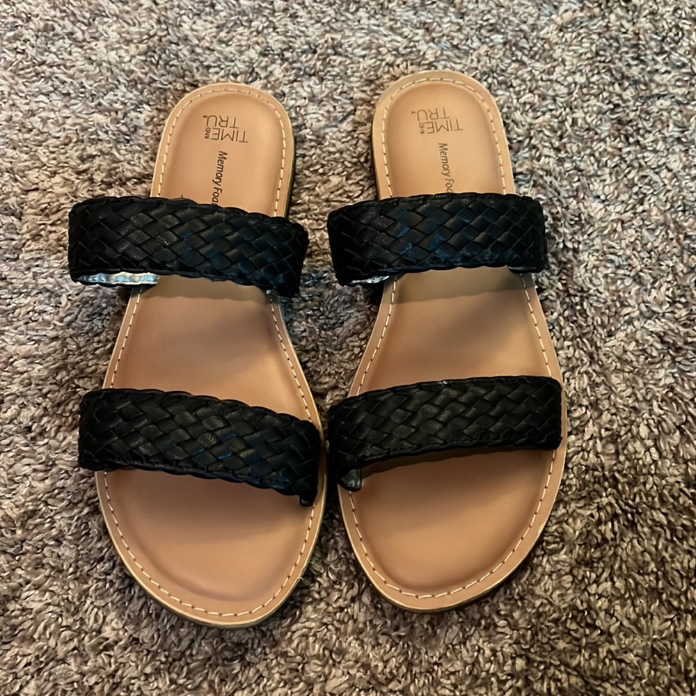 black sandals